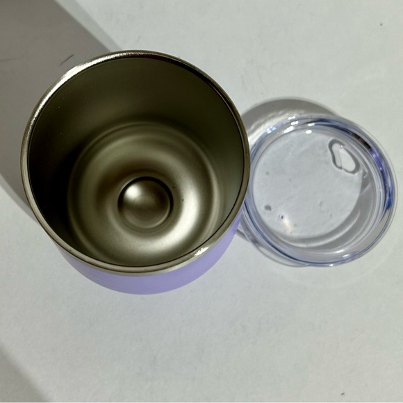 Steel Tumbler 11.5oz Double Wall Insulated Stemless Wine Lavender With Lid - Picture 4 of 10